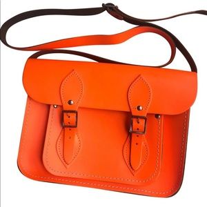 Cambridge Satchel company neon orange bag
